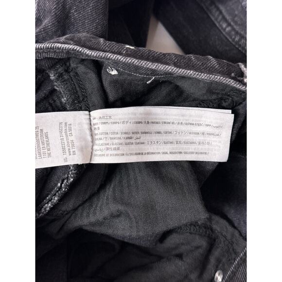 Abercrombie & Fitch Jeans 27 / 4 Womens 90s Straight Charcoal Black Wash Denim - Picture 7 of 7